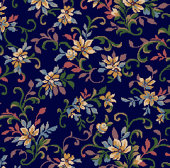 Milliken Carpets Floral Spray Sapphire