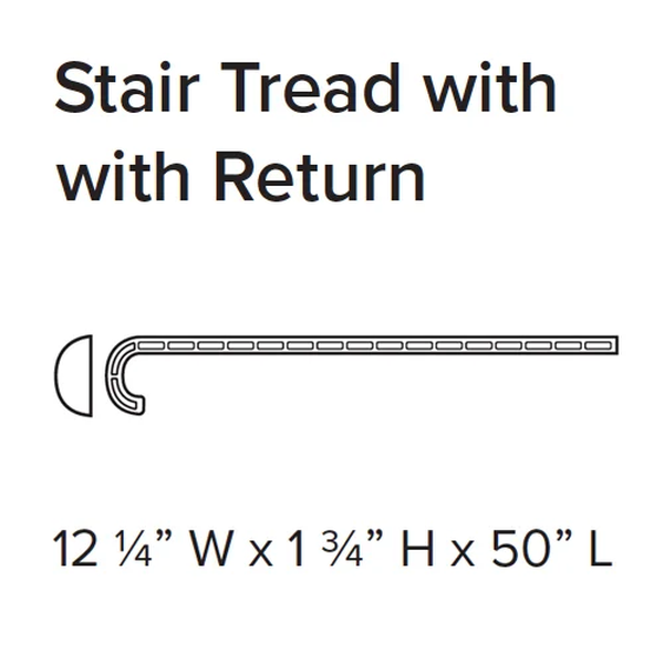 Stanton Decorative Waterproof Flooring Accessories Stair Tread with Return (Sugar Maple) STANTON