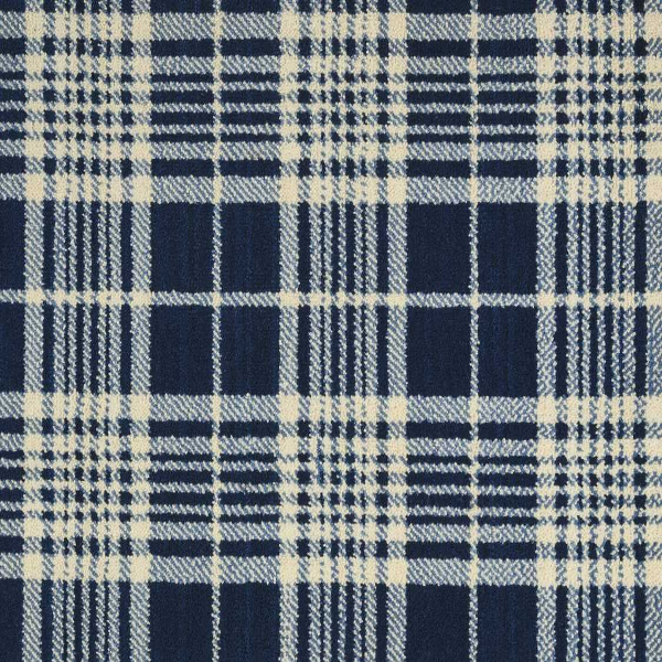 Nourison Carpets Gingham Plaid Navy NOURISON